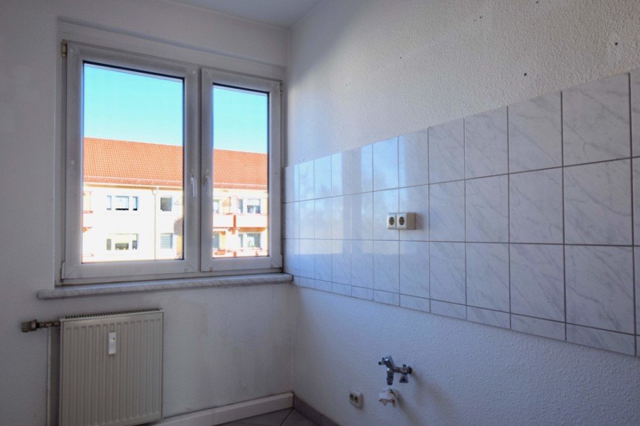 Blick aus dem K�chenfenster Etagenwohnung Bad Berka