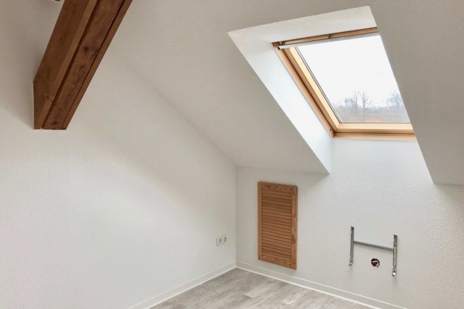 Fenster im Kinderzimmer Dachgeschosswohnung Udestedt