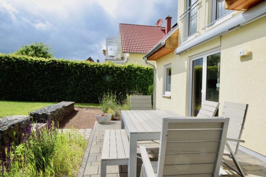 Terrasse am Wohnzimmer Einfamilienhaus Arnstadt / Marlishausen