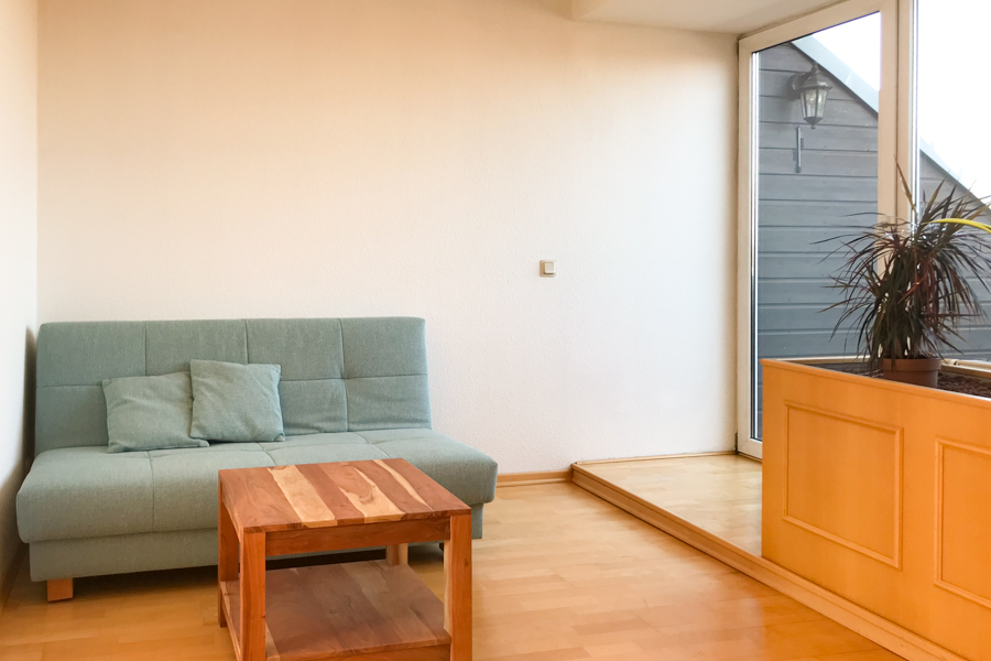Wohnzimmer im DG Maisonettewohnung Erfurt / Andreasvorstadt
