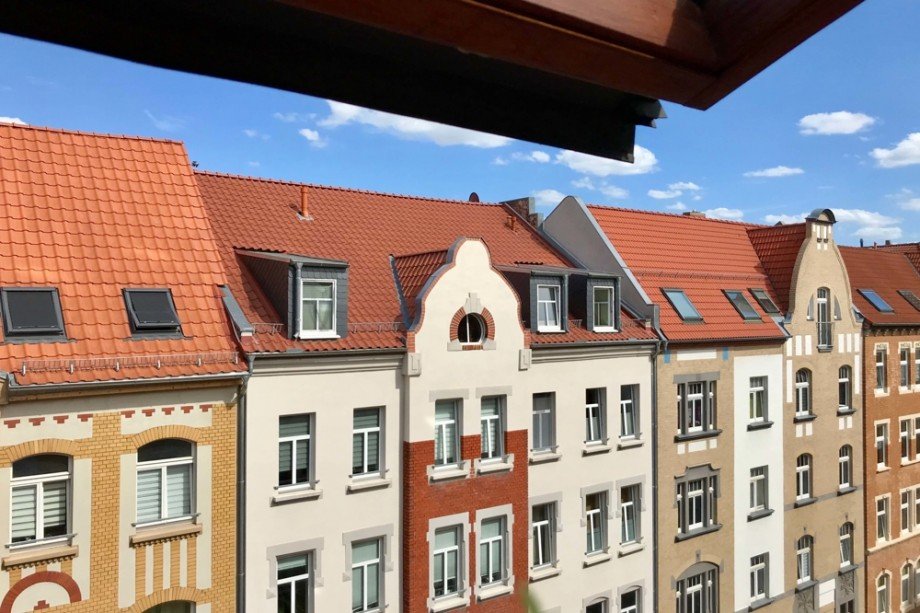 Blick �ber die Stra�e Dachgeschosswohnung Erfurt