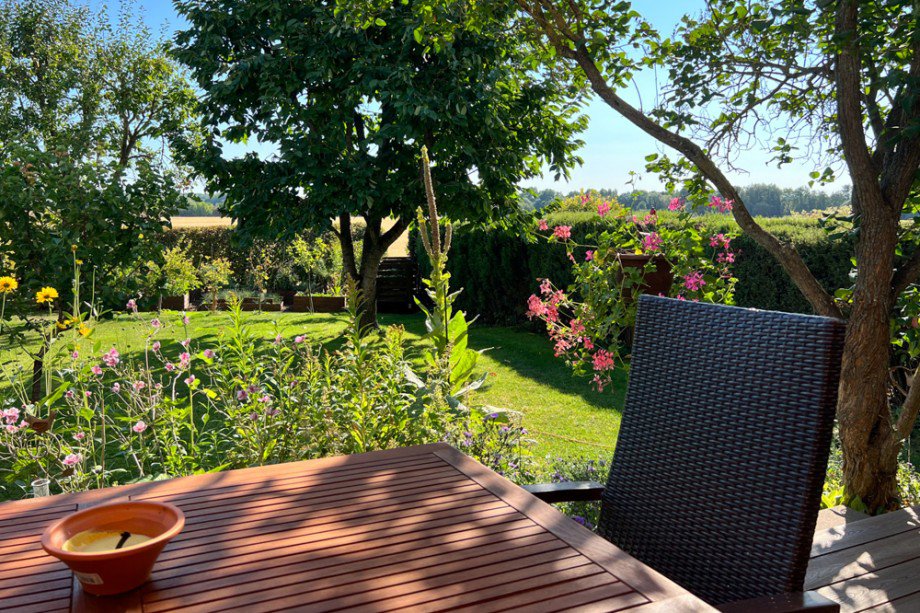 Terrasse im eigenen Gartenparadies Reihenendhaus Erfurt / Gottstedt