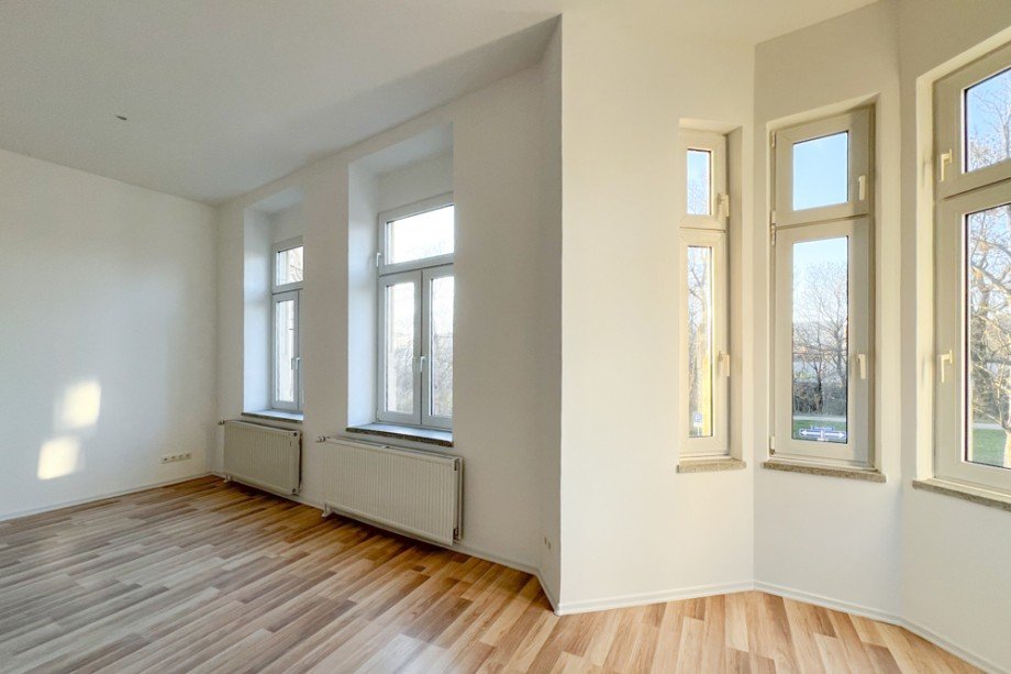 Fenster im Wohnzimmer Etagenwohnung Erfurt / L�bervorstadt