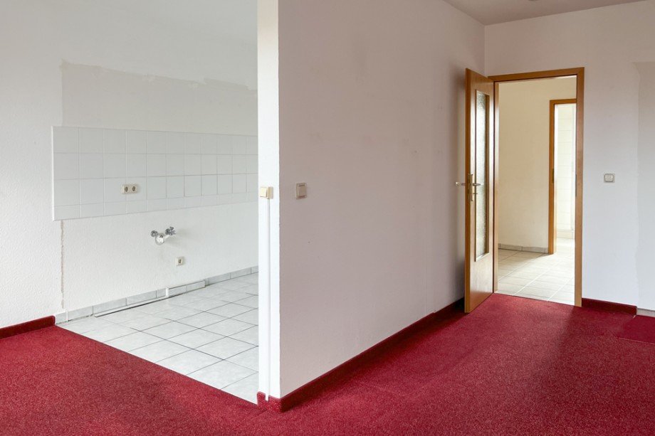 K�chenecke am Wohnzimmer Etagenwohnung Erfurt/ Niedernissa