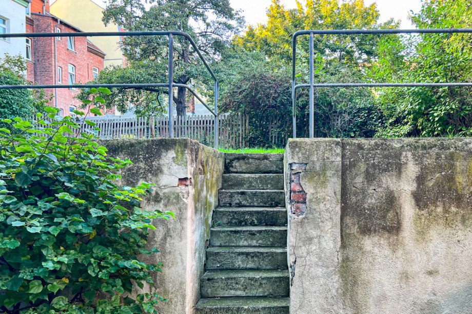 Treppe zum Garten Etagenwohnung Erfurt / Andreasvorstadt