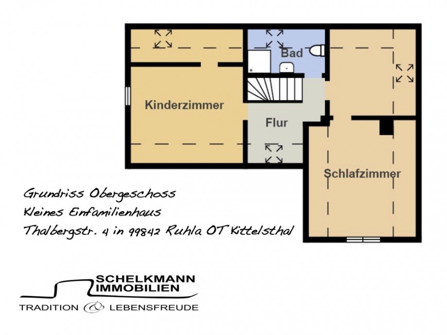 Grundriss Obergeschoss Einfamilienhaus Ruhla