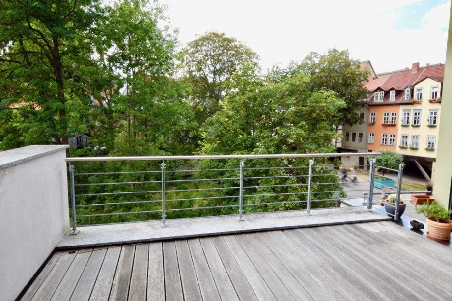 Dachterrasse am Fluss Maisonettewohnung Erfurt
