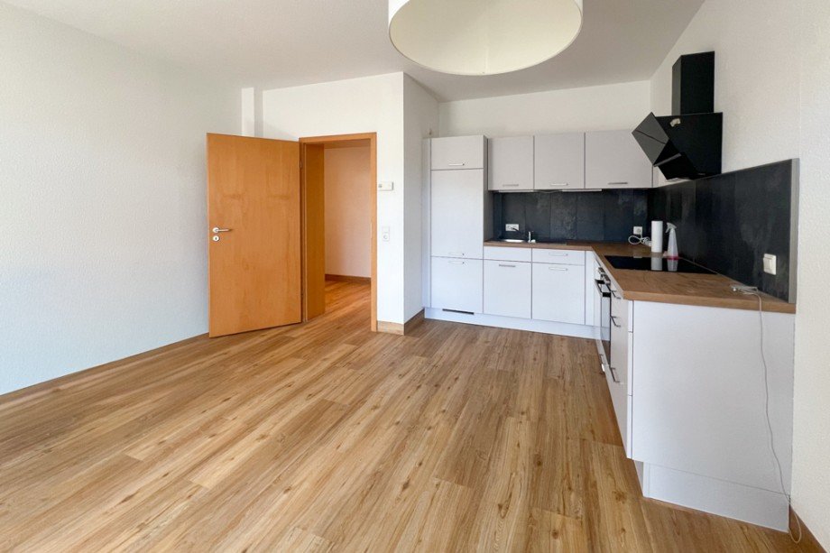 K�chenbereich im Wohnzimmer Etagenwohnung Erfurt