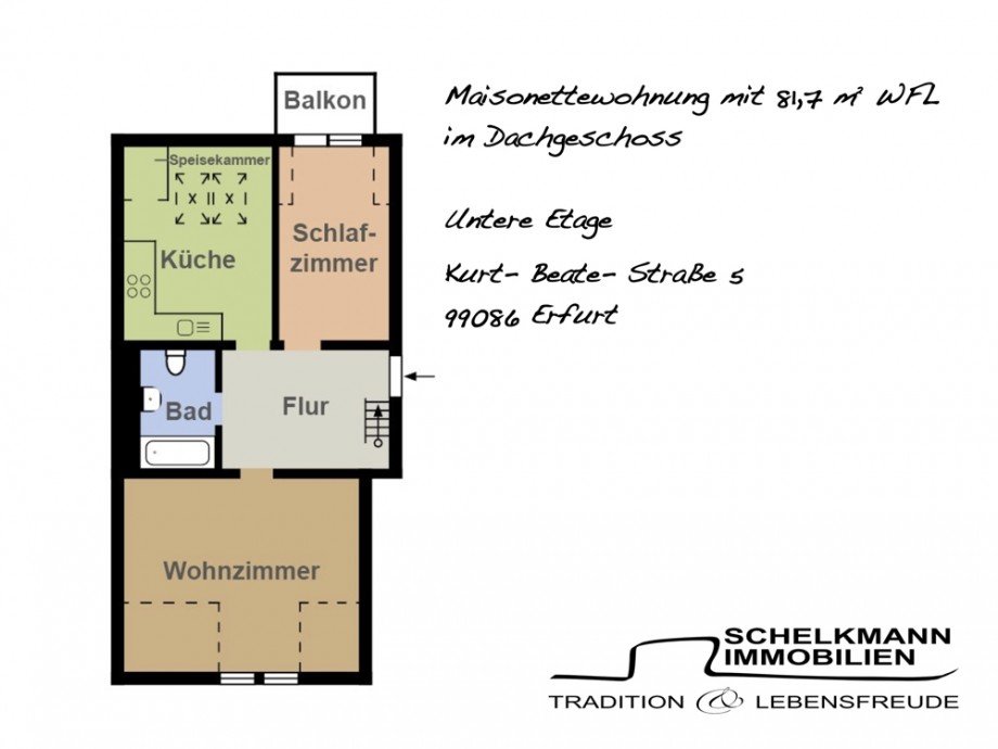 Grundriss Maisonettewohnung Untere Etage Maisonettewohnung Erfurt / Johannesplatz