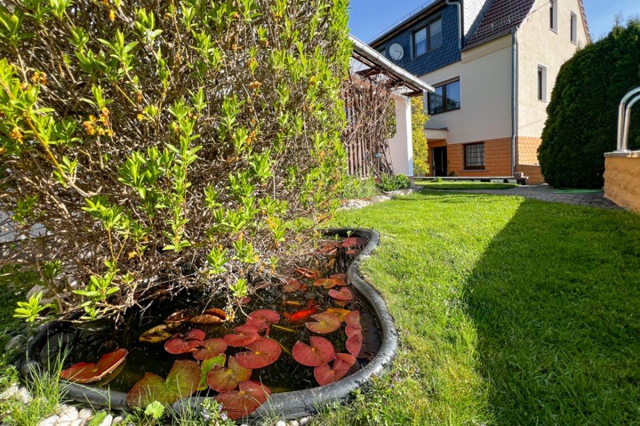 Kleiner Teich neben dem Pool Einfamilienhaus Kleinm�lsen