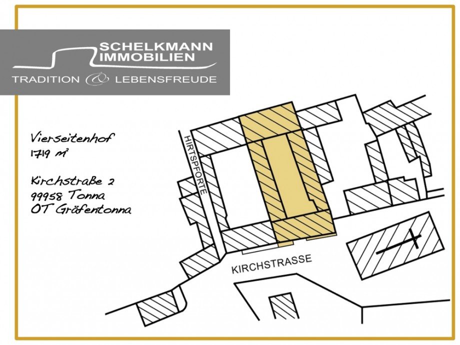 Lageplan Kirchstra�e 2 in Gr�fentonna Mehrfamilienhaus Tonna / Gr�fentonna