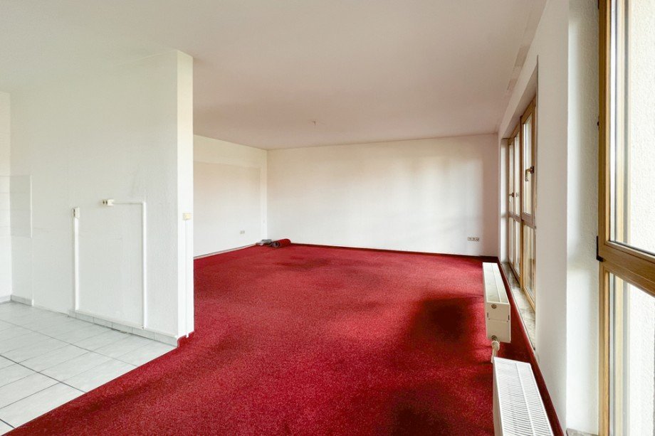 Fensterfront Wohnzimmer Etagenwohnung Erfurt/ Niedernissa