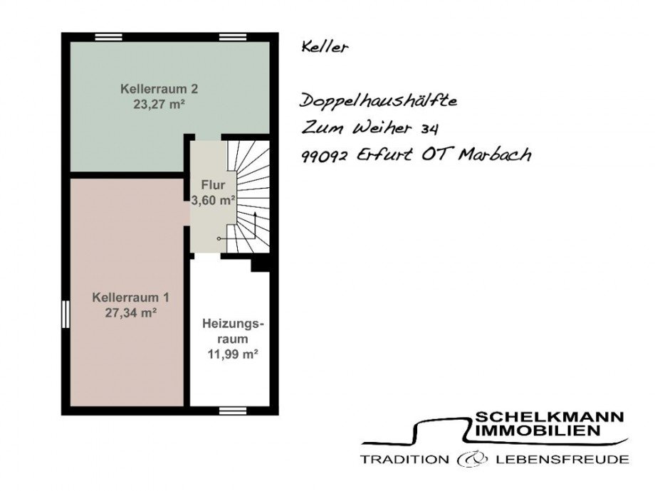 Grundriss KG Doppelhaush�lfte Erfurt