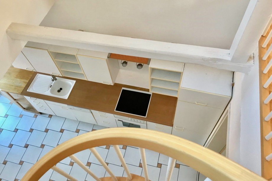 Blick von der Wendeltreppe Maisonettewohnung Erfurt