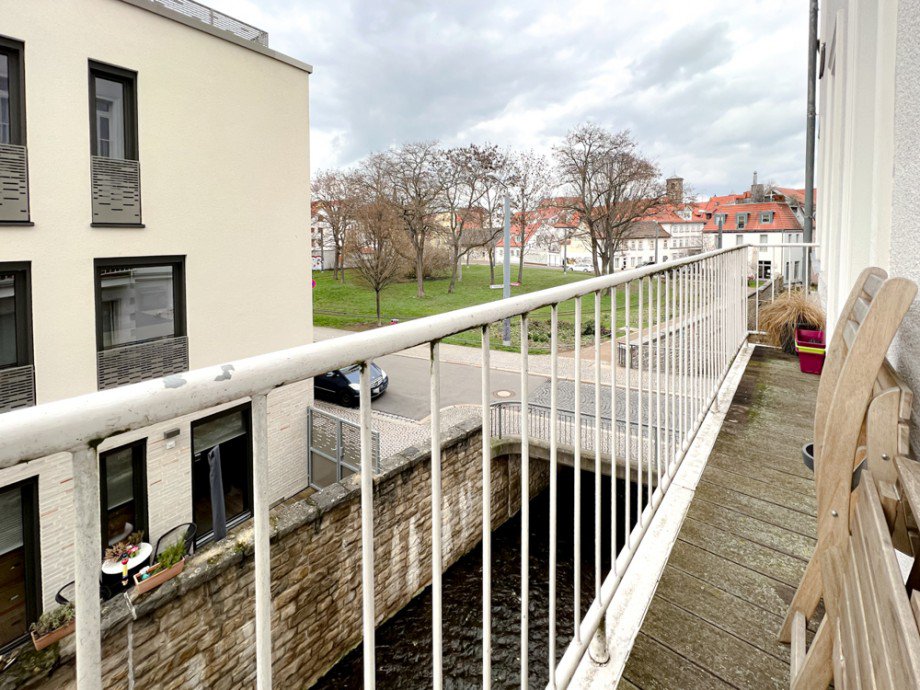 Balkon direkt am Bergstrom Etagenwohnung Erfurt