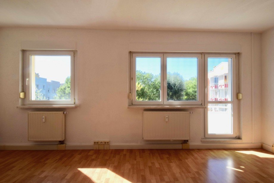 Fensterfront im Wohnzimmer Etagenwohnung Eisenach