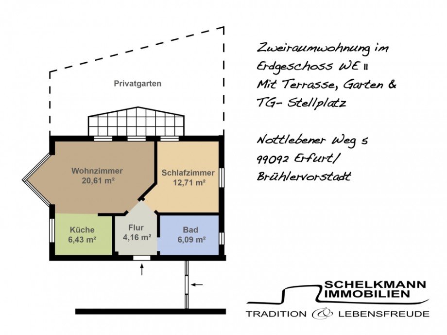 Grundriss Nottlebener Weg 5 Erdgeschosswohnung Erfurt (Br�hlervorstadt)