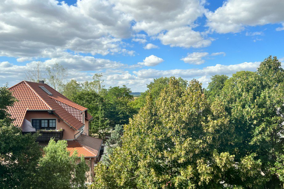 Ausblick K�chenfenster obere Etage Etagenwohnung Buttst�dt