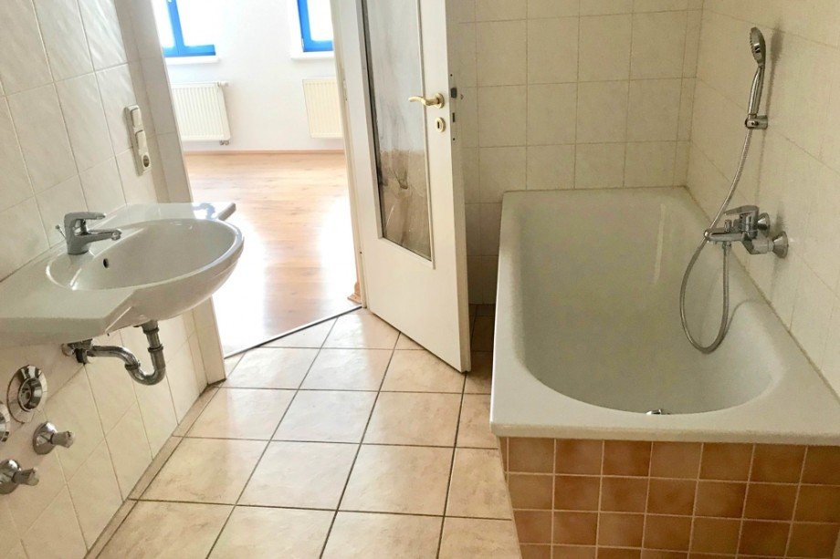 Innenliegendes Badezimmer Maisonettewohnung Erfurt