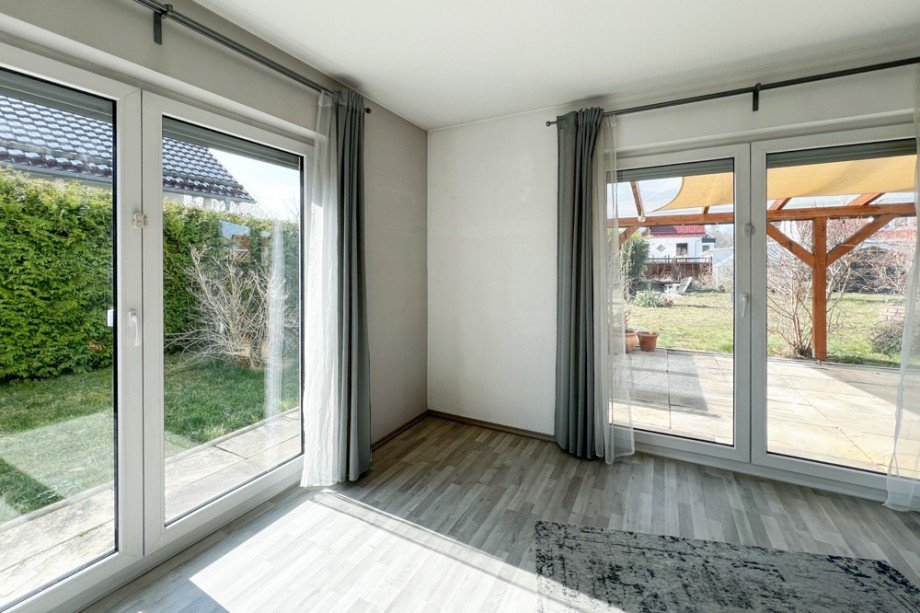 Blick aus dem Wohnzimmer Einfamilienhaus Ohrdruf