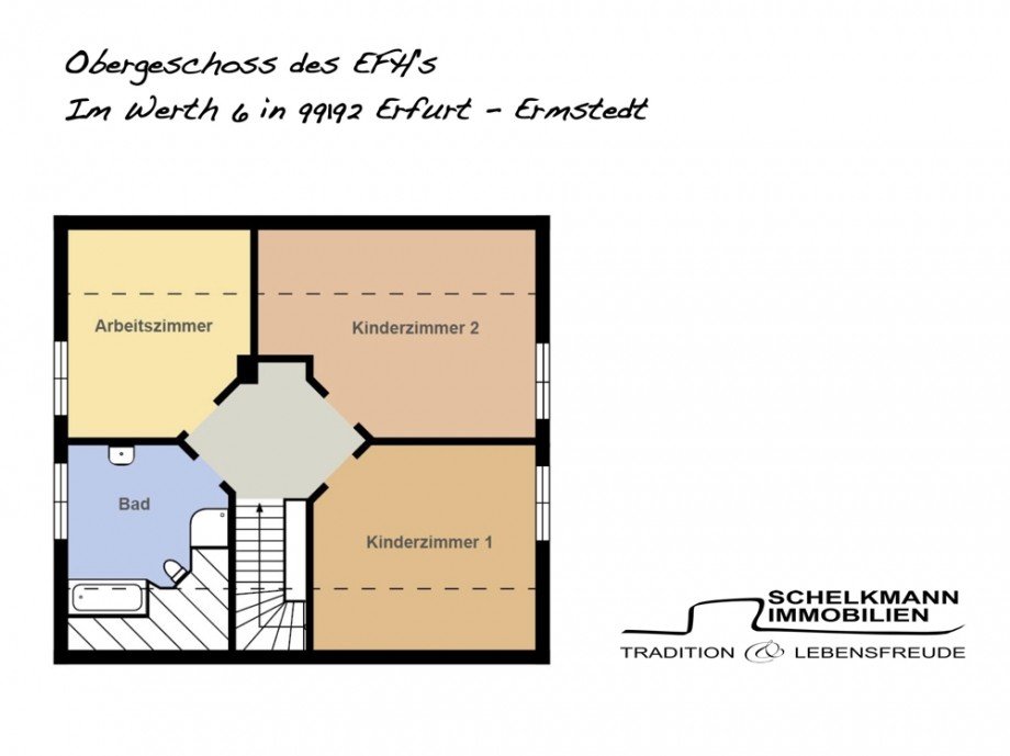 Grundriss Obergeschoss Ermstedt Einfamilienhaus Erfurt