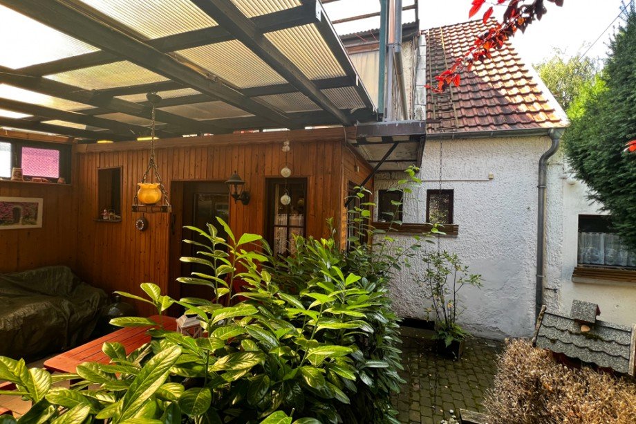 Terrassenansicht Doppelhaush�lfte Unstrut- Hainich /Gro�engottern