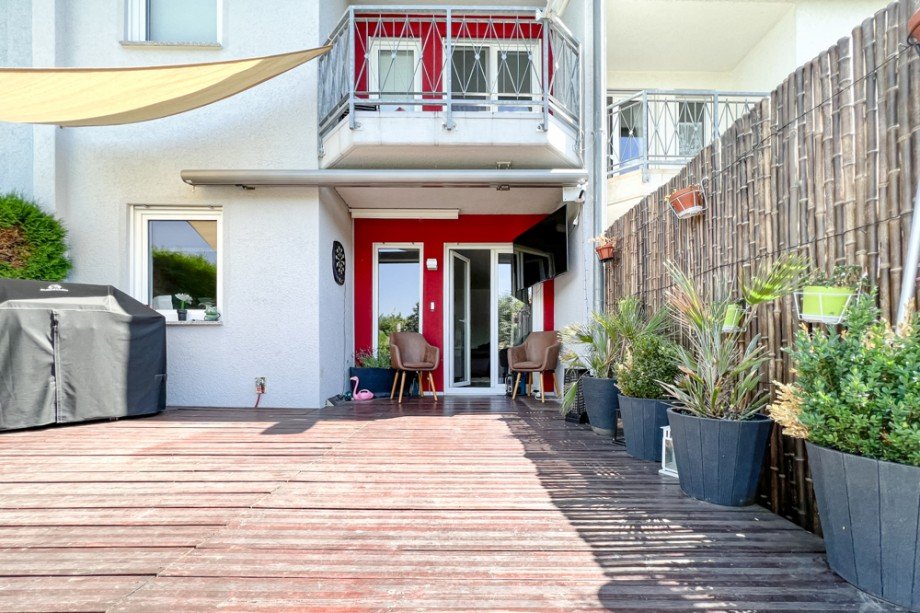 Privatsph�re auch im kleinen Garten Reihenmittelhaus Erfurt/ Frienstedt