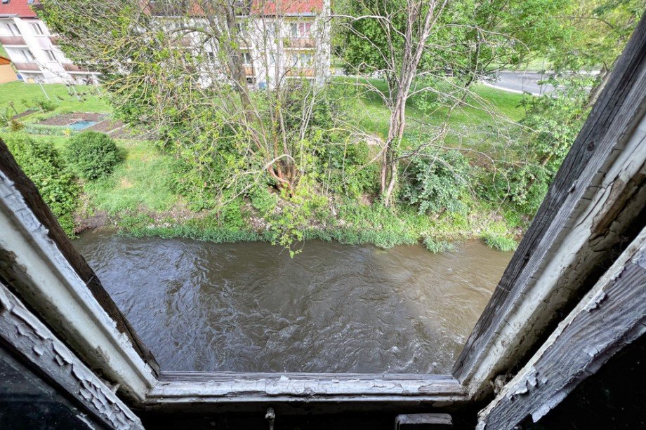 Scheunenfenster zum Flu� Bauernhaus Gro�heringen