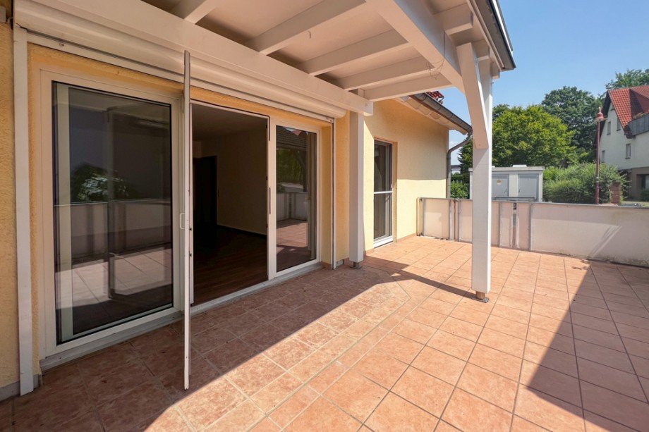 Terrasse mit direktem Zugang Erdgeschosswohnung Nesse- Apfelst�dt / Kornhochheim