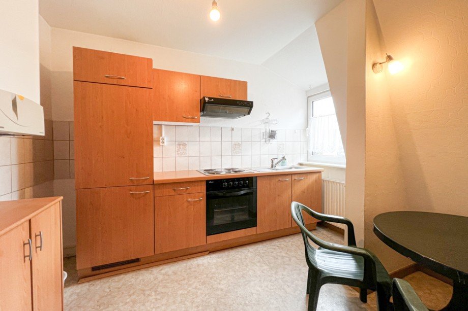Tageslichtk�che mit Einbauk�che Dachgeschosswohnung Erfurt / Altstadt