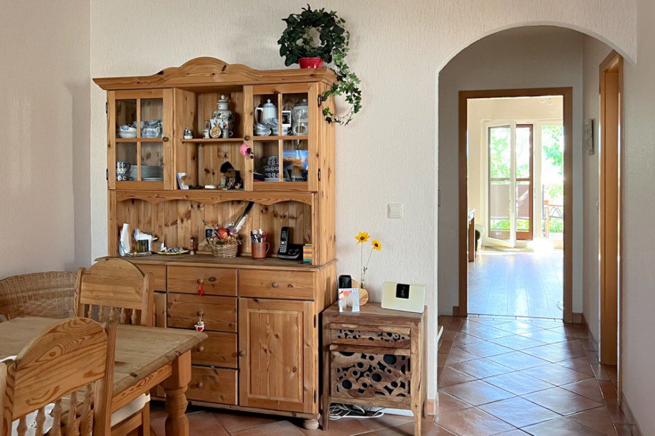 Blick vom Esszimmer ins Wohnzimmer Reihenendhaus Erfurt / Gottstedt