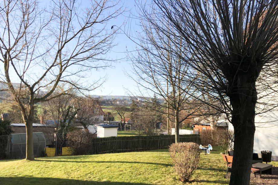 Blick vom Balkon Erdgeschosswohnung Erfurt / Dittelstedt