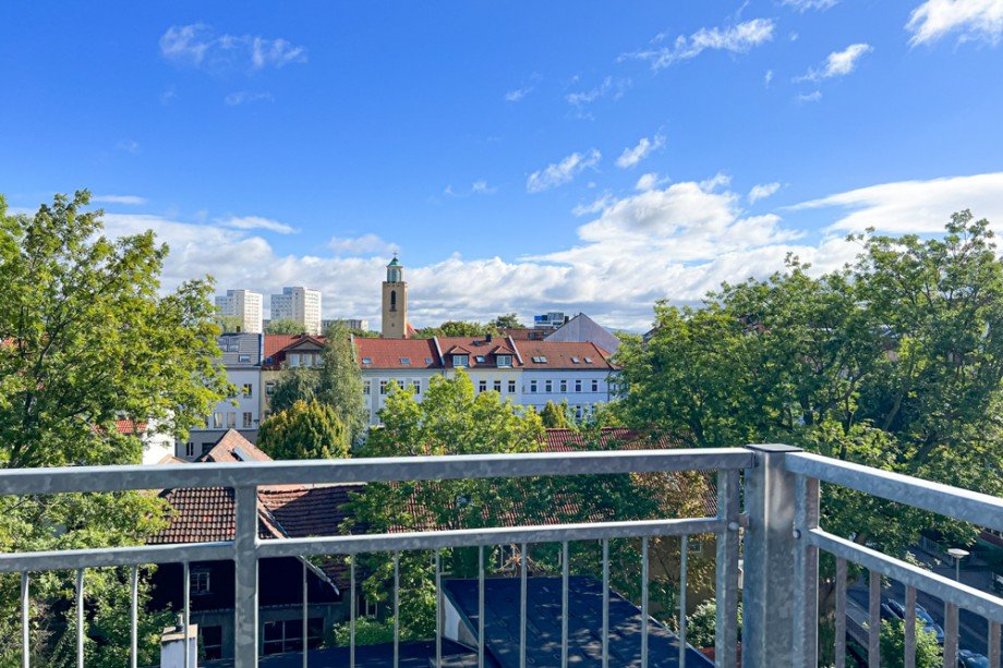 Blick vom Balkon Maisonettewohnung Erfurt