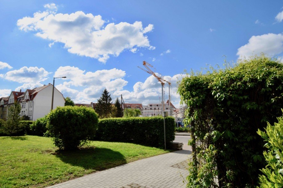 Blick auf die Blumenstra�e Erdgeschosswohnung Erfurt