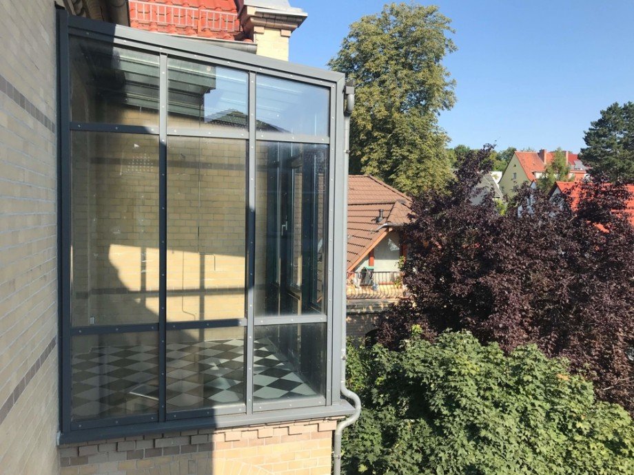 Wintergarten aus dem WZ betrachtet Etagenwohnung Erfurt