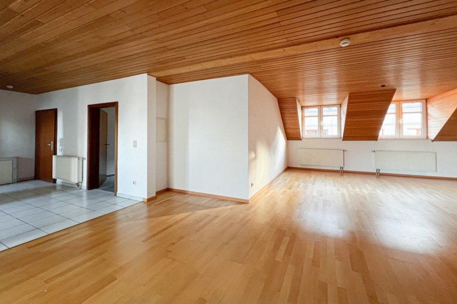 Offener Wohnbereich Dachgeschosswohnung Erfurt