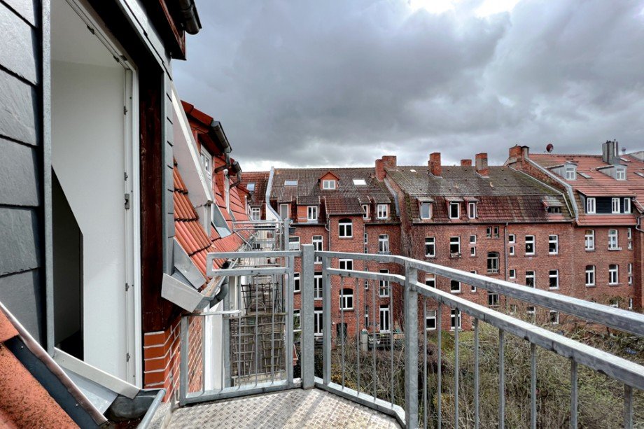 Balkon an der K�che Maisonettewohnung Erfurt