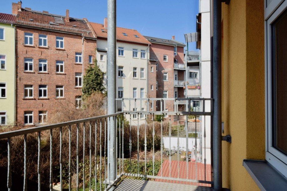 Gro�er Balkon zur Gartenseite Etagenwohnung Erfurt / Andreasvorstadt