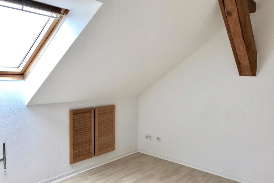 Fenster im Schlafzimmer Dachgeschosswohnung Udestedt
