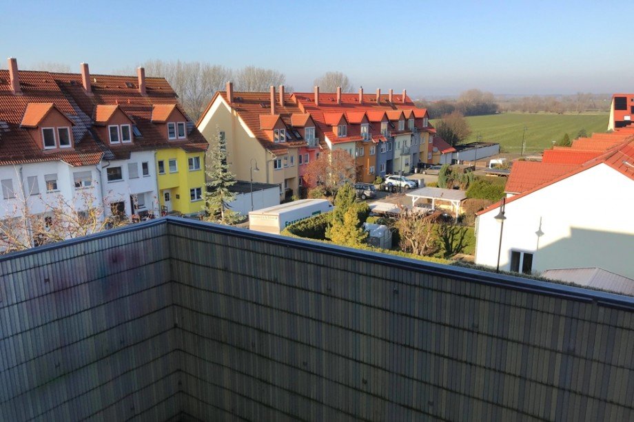 Schlafzimmerbalkon mit Aussicht Etagenwohnung Erfurt