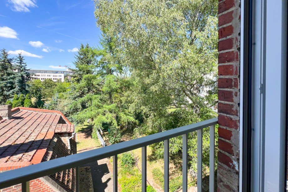 Blick in den Garten Etagenwohnung Erfurt / Daberstedt