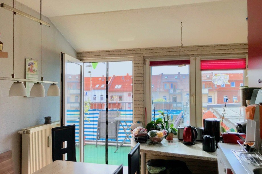 K�che mit Sitzecke Dachgeschosswohnung Erfurt