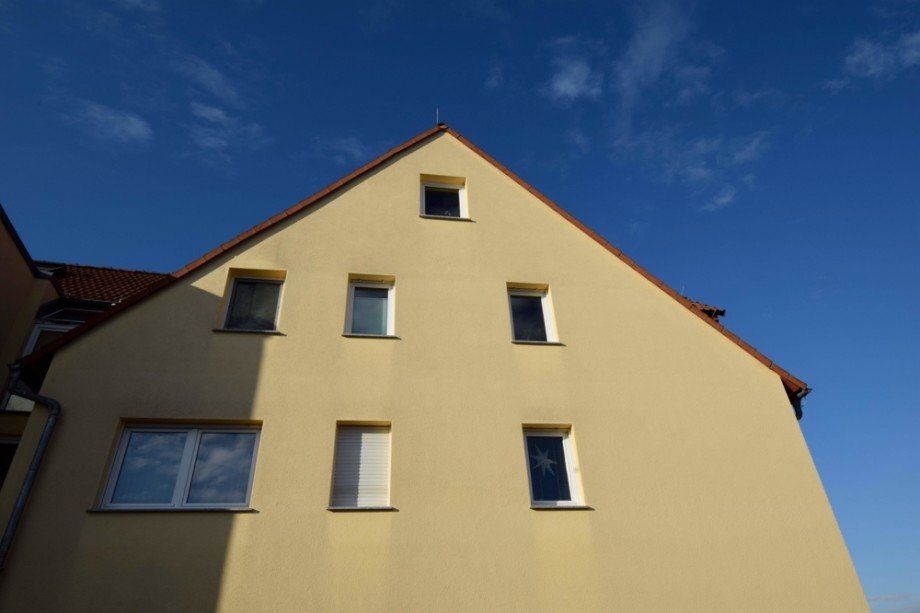 Giebelansicht Erdgeschosswohnung Erfurt
