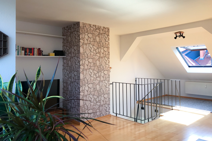Wohnzimmer mit Charme Maisonettewohnung Erfurt / Andreasvorstadt