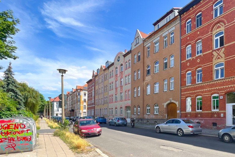 Mietwohnung Johannesvorstadt Erfurt Etagenwohnung H�bsche Zweiraumwohnung mit Einbauk�che & Balkon im 1.OG