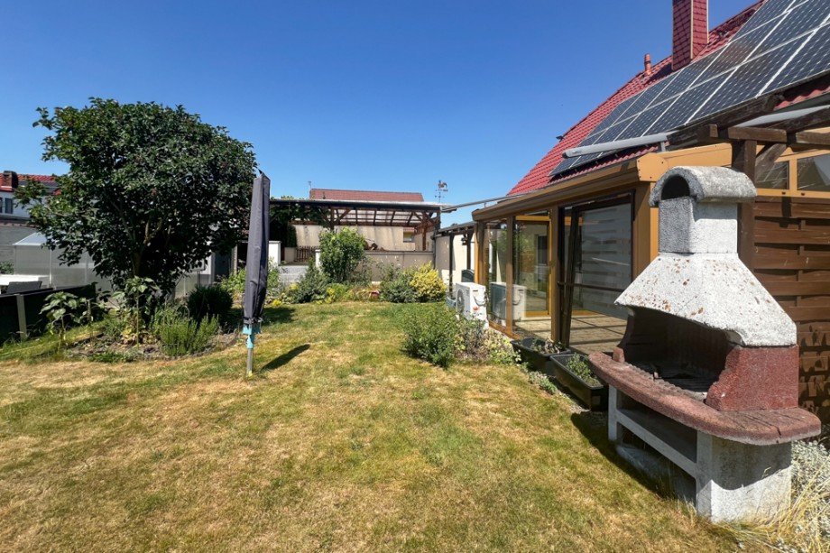 Garten hinter dem Haus Einfamilienhaus Herbsleben