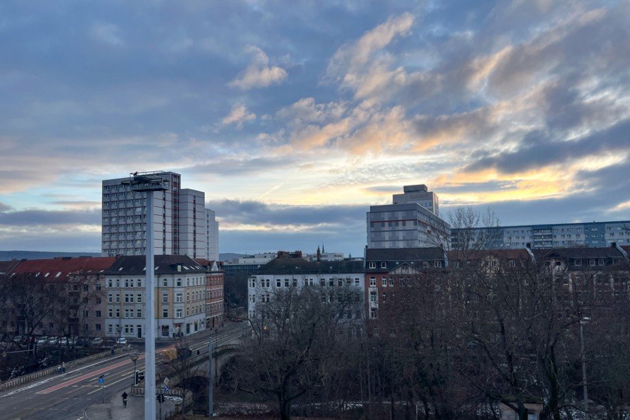 Abendstimmung - Blick zur Altstadt Dachgeschosswohnung Erfurt