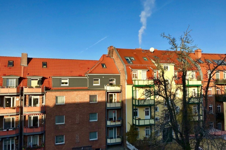 Blick aus der K�che Maisonettewohnung Erfurt