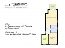 Grundriss WE6, Wiesenweg 1 Perfektes Renditepaket mit 4 modernen 2Raumwohnungen
