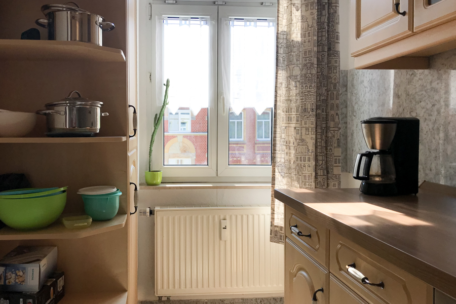 K�che mit Einbauschr�nken Maisonettewohnung Erfurt / Andreasvorstadt